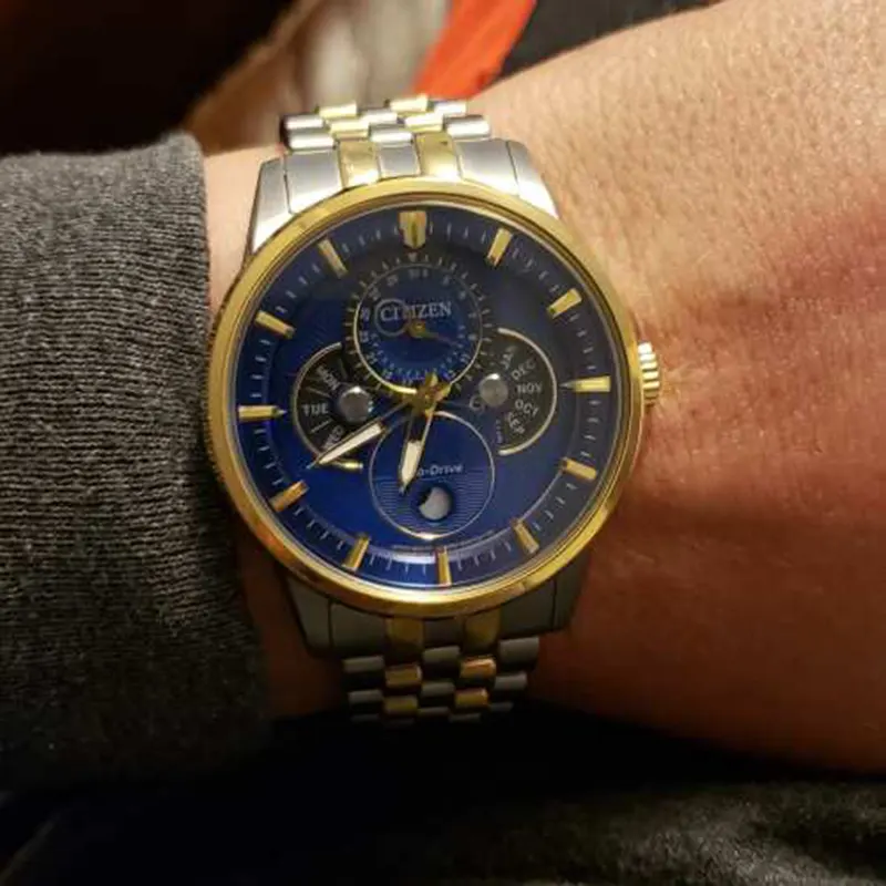 Citizen Calendrier Classic Moonphase Eco-Drive Men's Watch- BU0054-52L